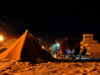 雪中キャンプ開催