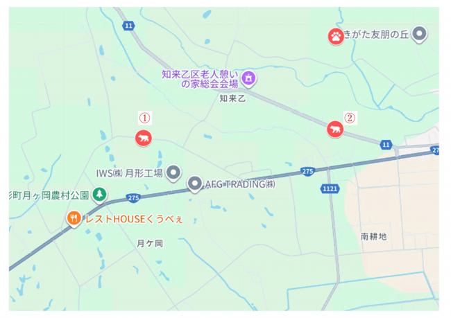 ヒグマ出没地点