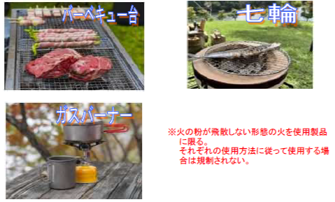 火の使用がでいるもの